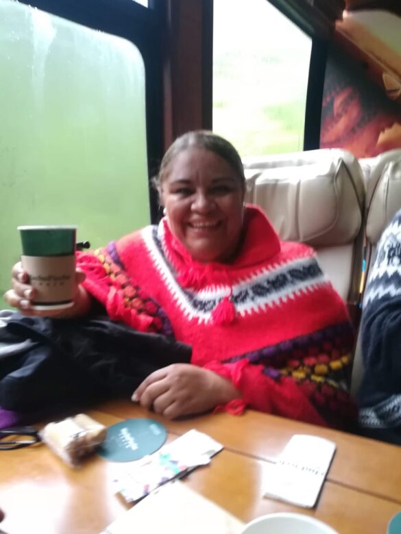 Abordo del tren hacia Machu Pichu.